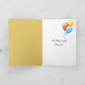 誕生日タイガーのひまわり持ち カード (内部)