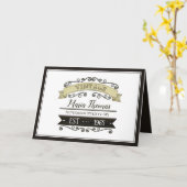 誕生日タイポグラフィおもしろいの完成度 カード (黄色い花)