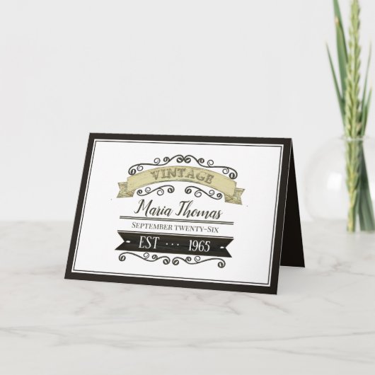 誕生日タイポグラフィおもしろいの完成度 カード (正面)