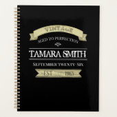 誕生日タイポグラフィおもしろいの完成度 プランナー手帳 (正面)