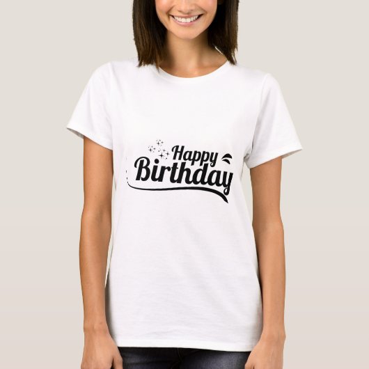 誕生日タイポグラフィー名言 Tシャツ (正面)