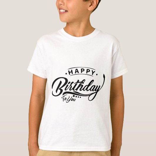 誕生日タイポグラフィー名言 Tシャツ (正面)