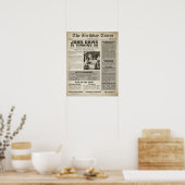 誕生日タイムズ1971年50歳の誕生日にサイン ポスター (キッチン)