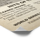 誕生日タイムズ1971年50歳の誕生日にサイン ポスター (角)