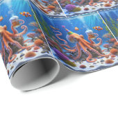 誕生日タコとビールマグカップ ラッピングペーパー (ロールコーナー)