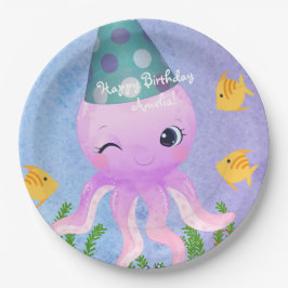 誕生日タコ紙プレート ペーパープレート