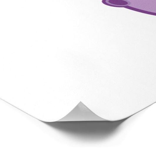 誕生日タコ風船とカップケーキ ポスター (角)