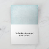 誕生日タビーキャットが鏡を見て カード (内部)