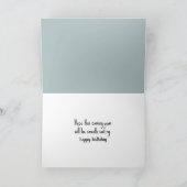 誕生日タビー猫の乗った船索 カード (内部)