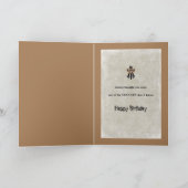 誕生日タフ男ブルドッグ乗用バイク カード (内部)