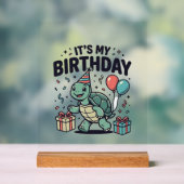 誕生日タートルパーティーベクターデザイン_1 アクリルサイン (ニュートラル)