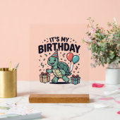 誕生日タートルパーティーベクターデザイン_1 アクリルサイン (ウェディング)