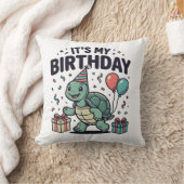 誕生日タートルパーティーベクターデザイン_1 クッション (ブランケット)