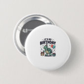 誕生日タートルパーティーベクターデザイン_1 缶バッジ (正面&裏面)