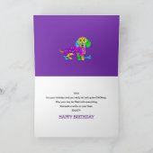 誕生日ダシュンドッグ万華鏡のように千変万化するパターンコレクション カード (内部)