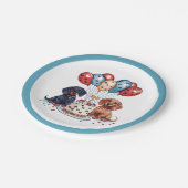 誕生日ダシュンドドッグス ペーパープレート (アングル)