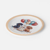 誕生日ダシュンドドッグス ペーパープレート (アングル)