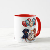 誕生日ダシュンドドッグス マグカップ (正面右)