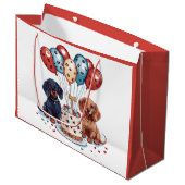 誕生日ダシュンドドッグス ラージペーパーバッグ (正面アングル)