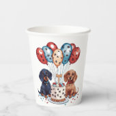 誕生日ダシュンドドッグス 紙コップ (裏面)