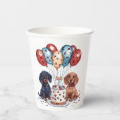 誕生日ダシュンドドッグス 紙コップ (正面)