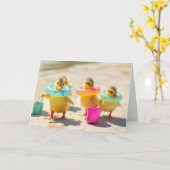 誕生日ダックリングビーチ玩具 カード (黄色い花)
