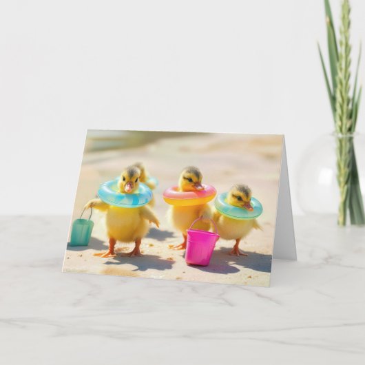 誕生日ダックリングビーチ玩具 カード (正面)