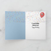 誕生日ダック踊りイン雨の水たまり カード (内部)