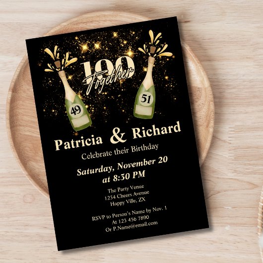 誕生日ダブルお祝い 二倍の楽しみ 招待状