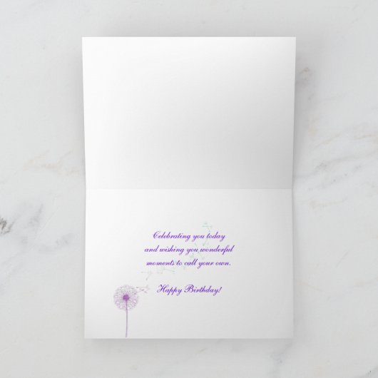 誕生日ダリア カード (内部)