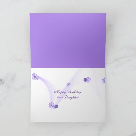 誕生日ダリアfor娘 カード (内部)