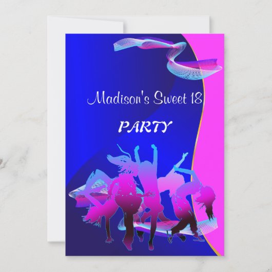 誕生日ダンスパーティー 招待状 (正面)