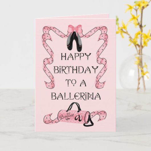 誕生日ダンス カード (黄色い花)