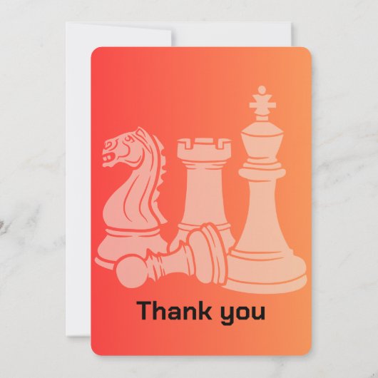 誕生日チェスゲーム招待状と追加する写真 招待状 (裏面)