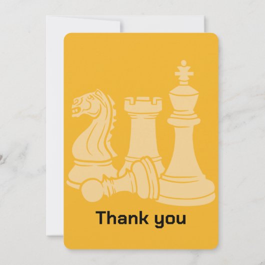 誕生日チェスパーティの招待状おもしろいゲームテーマ 招待状 (裏面)