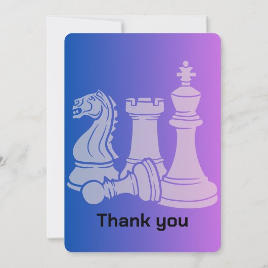 誕生日チェスパーティの招待状パーソナライズされた写真 招待状 (裏面)