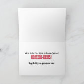 誕生日チキンジョークとヘンフォト カード (内部)