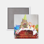 誕生日チップムンク磁石 マグネット (正面/裏面)