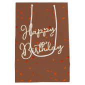 誕生日チムンクと秋ハート ミディアムペーパーバッグ (裏面)