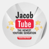 誕生日チューブパーティーシール ラウンドシール (正面)