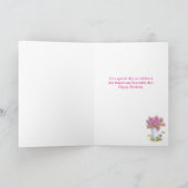 誕生日チューリップペールグリーティングカード カード (内部)