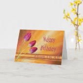 誕生日チューリップ私たち全員 カード (黄色い花)