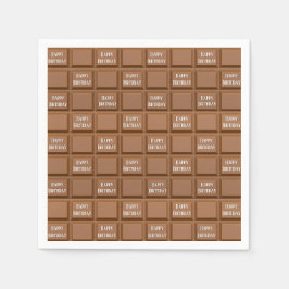 誕生日チョコレートキャンディバー スタンダードカクテルナプキン