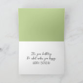 誕生日チョコレートコッカースパニエル犬 カード (内部)