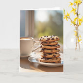 誕生日チョコレートチップクッキー カード (黄色い花)