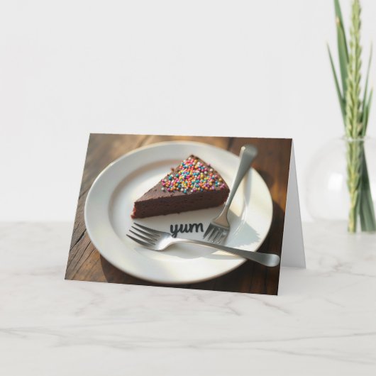 誕生日チョコレートチーズケーキ カード (正面)