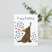 誕生日チョコレートラブラドール漫画 ポストカード (スタンド正面)