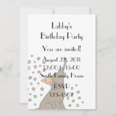 誕生日チョコレートラブラドール漫画 招待状 (裏面)