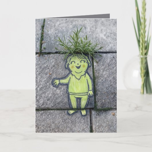 誕生日チョークドレ通りアートオブザハッピーウーマン カード (正面)