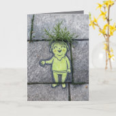 誕生日チョークドレ通りアートオブザハッピーウーマン カード (黄色い花)